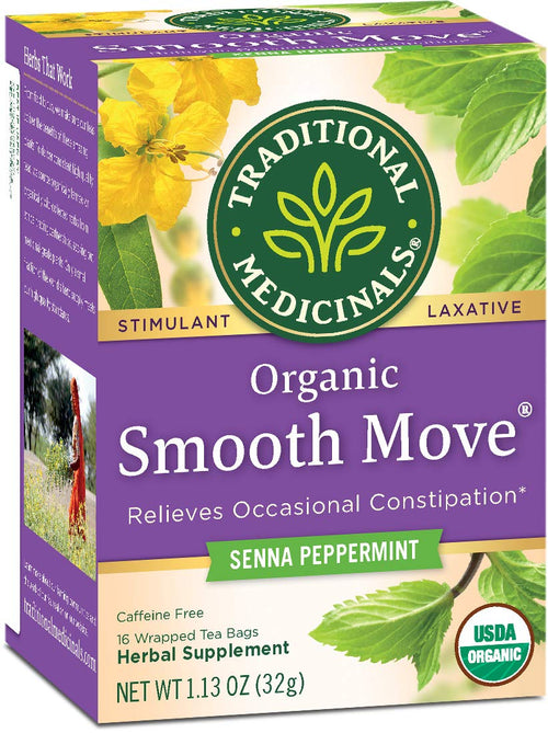 Traditional Medicinals Organic Smooth Move Peppermint Tea, 16 Tea Bags
