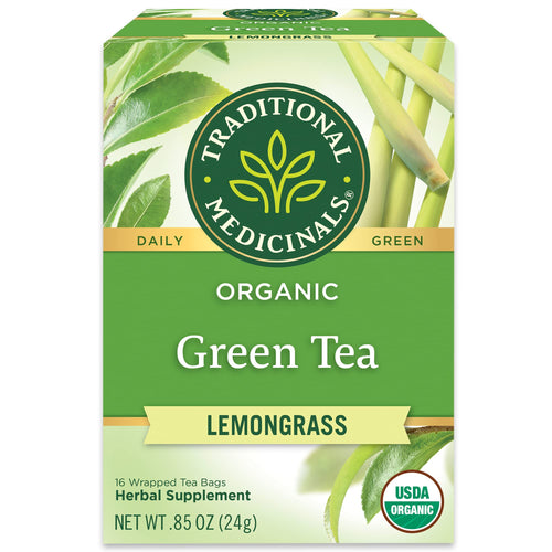Traditional Medicinals Organic Green Tea Lemongrass, 16 Tea Bags