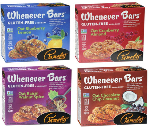 Pamela's Products Gluten-Free Whenever Bars, Variety Pack, 20 Bars