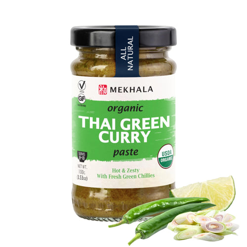 Mekhala Organic Thai Green Curry Paste, Hot, 3.53 oz