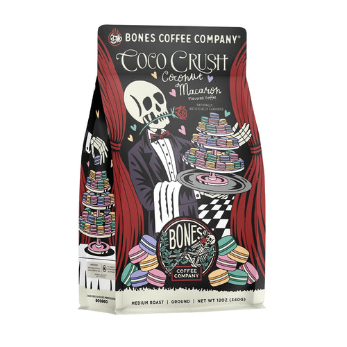 Bones Coffee Company Coco Crush Ground Coffee, Medium Roast, 12 oz