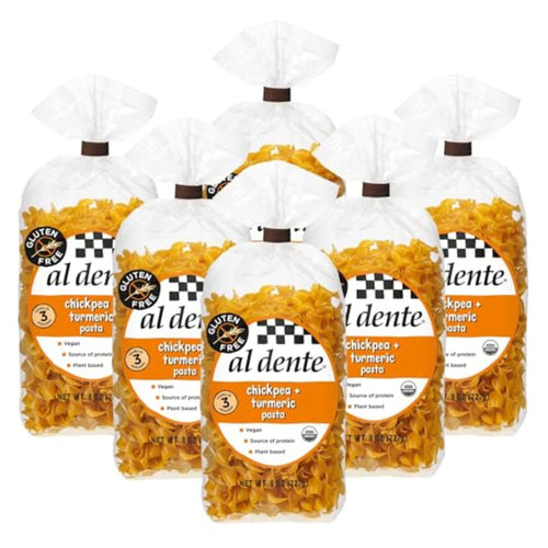Al Dente Chickpea and Turmeric Plant-Based Pasta, 8 oz (Pack of 6)