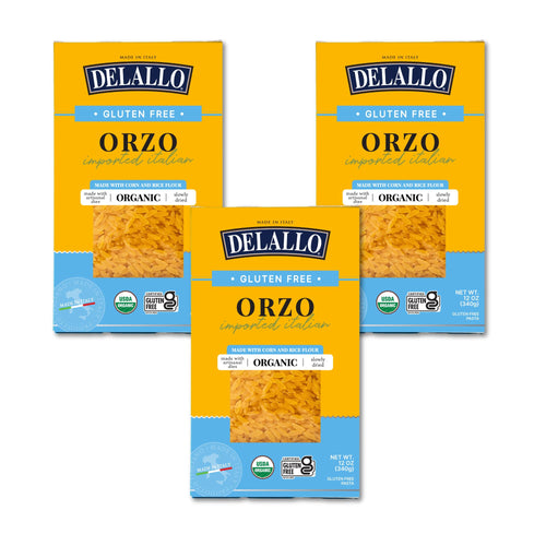 DeLallo Gluten-Free Orzo Pasta, 12 oz (Pack of 3)