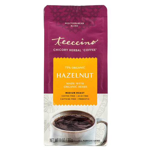 Teeccino Hazelnut Chicory Coffee Alternative, Medium Roast, 11 oz