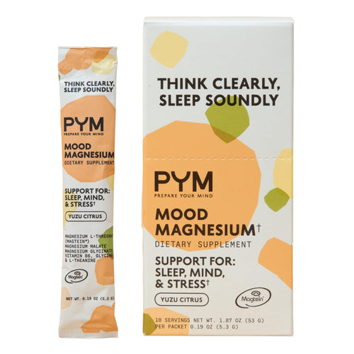 PYM Mood Magnesium Powder Sticks, 10 Servings