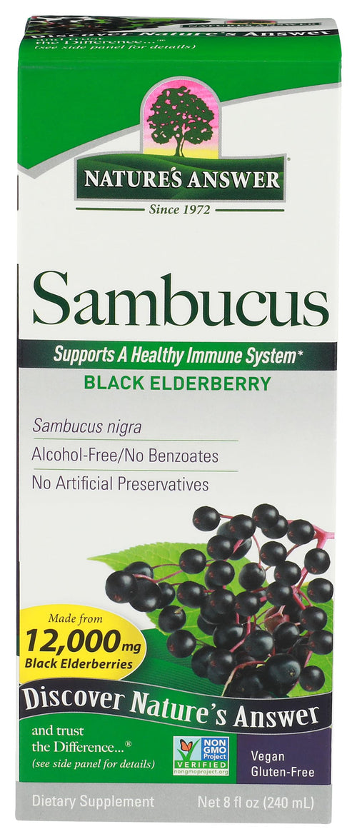 Nature's Answer Alcohol-Free Sambucus Black Elder Berry Extract, 8 fl oz