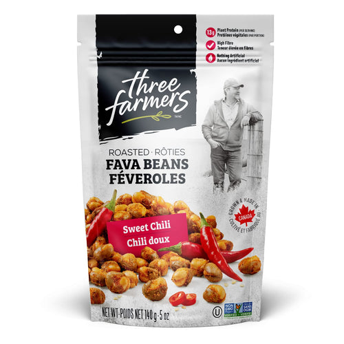 Three Farmers Roasted Fava Beans, Sweet Chili, 140 g