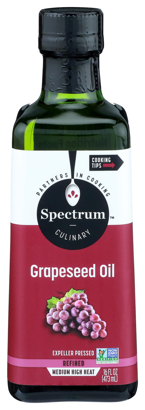 Spectrum Naturals Refined Grapeseed Oil, 16 oz