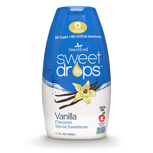 SweetLeaf Stevia Drops Liquid Sweetener, Vanilla, 1.7 fl oz