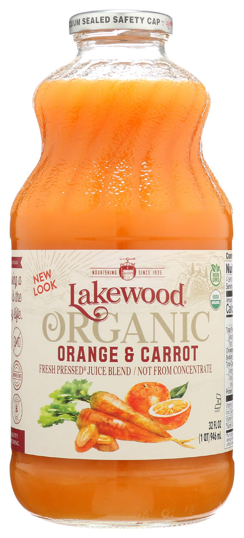 Lakewood Organic Fresh Blends Orange & Carrot Juice, 32 fl oz