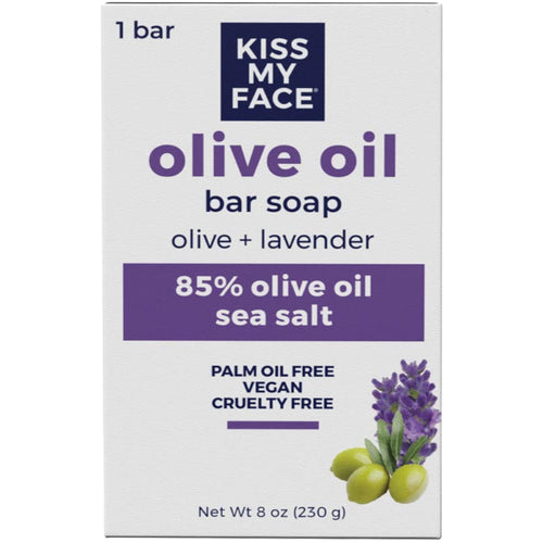 Kiss My Face Olive Oil & Lavender Bar Soap, 8 oz (Pack of 2)