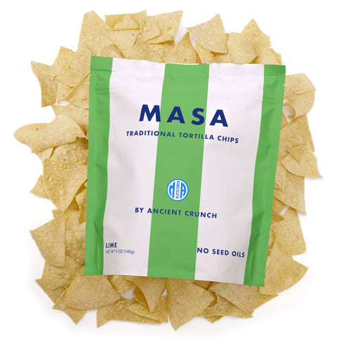 MASA Lime Flavored Corn Tortilla Chips Cooked in Beef Tallow