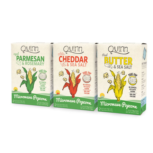 Quinn Popcorn Variety Pack (Pack of 3)