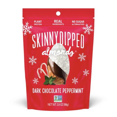 SkinnyDipped Dark Chocolate Peppermint Almonds, 3.5 oz