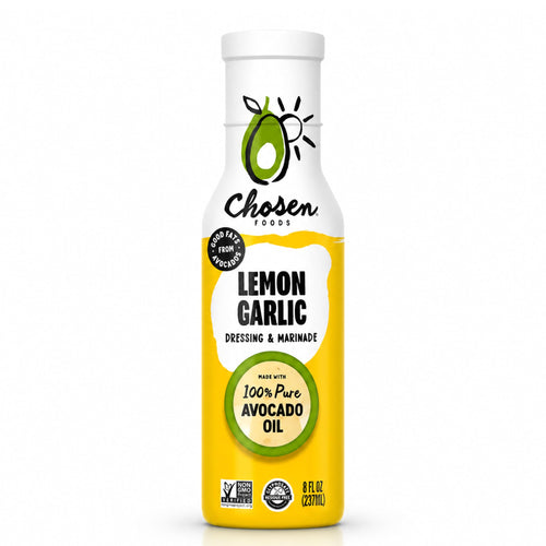 Chosen Foods Avocado Oil-Based Lemon Garlic Salad Dressing and Marinade, 8 oz