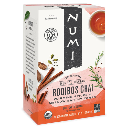 Numi Organic Rooibos Chai Tea, 18 Tea Bags
