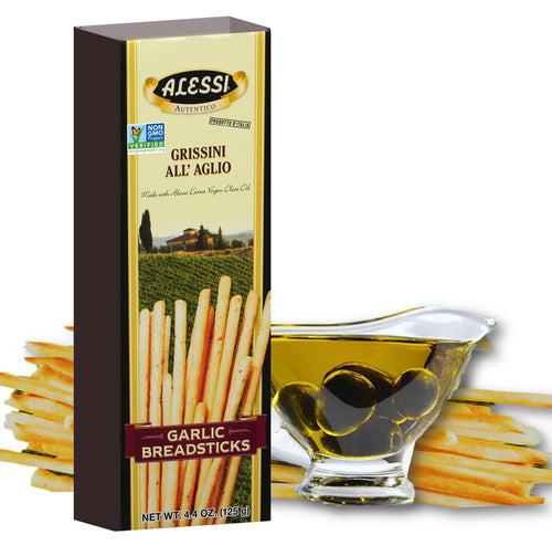 Alessi Garlic Breadsticks, 4 oz (Pack of 12)