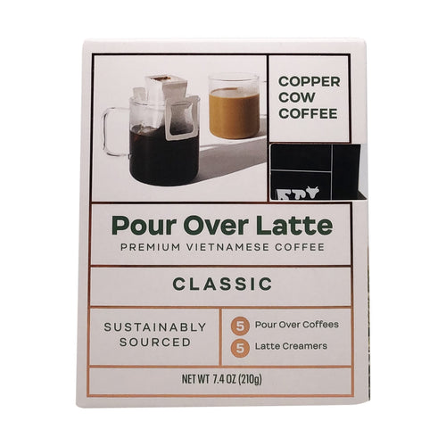 Copper Cow Coffee Original Vietnamese Pour Over Coffee Kit, 5 Count, 7.4 oz