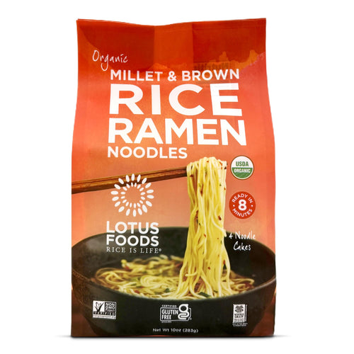 Lotus Foods Organic Millet & Brown Rice Ramen, 10 oz Bag