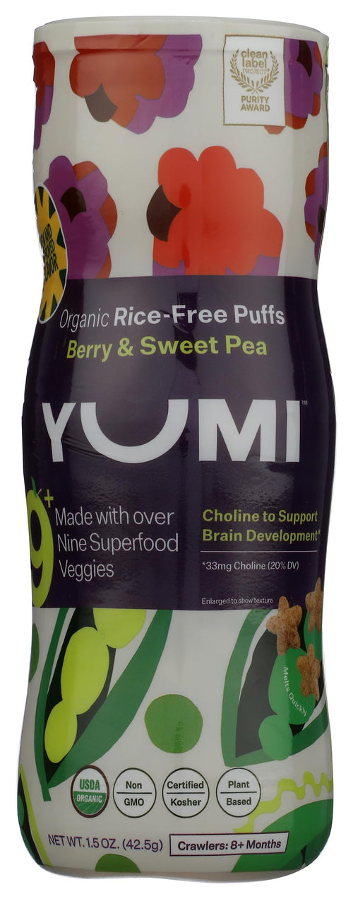 Yumi Puffs Berry Sweet Pea, 1.5 oz