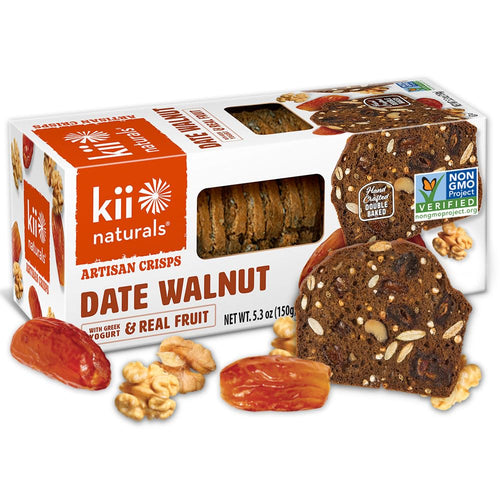 Kii Naturals Artisan Crisps, Date & Walnut, 5.3 oz