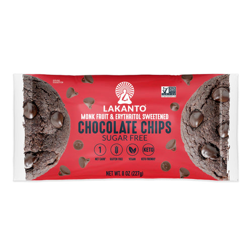 Lakanto Sugar Free Semi-Sweet Chocolate Chips, 8 oz