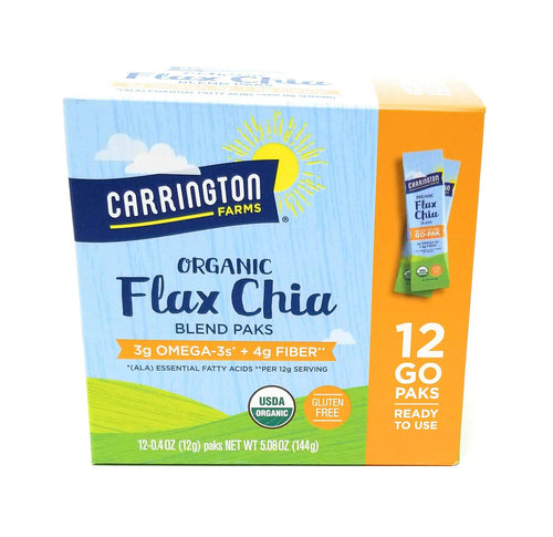 Carrington Farms Organic Flax Chia Paks, 12 Packets