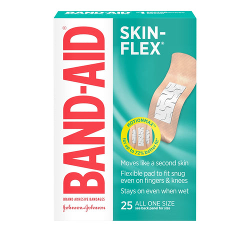 Band-Aid Skin-Flex Bandages, All One Size, 25 Count