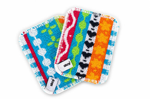 Skoy Scrub Reusable Dish Scrubber, Assorted Colors and Designs (Pack of 2)