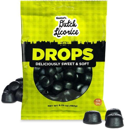 Gustaf's Sweet Black Dutch Licorice Drops, 5.2 oz Bag