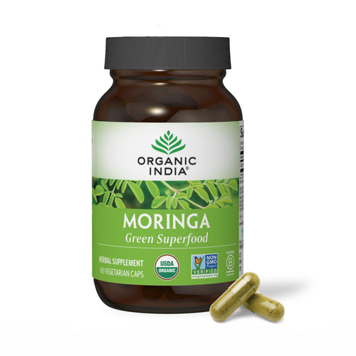 Organic India Organic Moringa Capsules, 60 Count