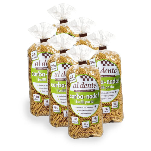 Al Dente Carba-Nada Fusilli, 12 oz (Pack of 6)