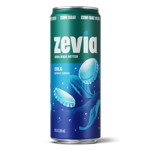 Zevia Zero Sugar Cola Soda, 12 oz Can