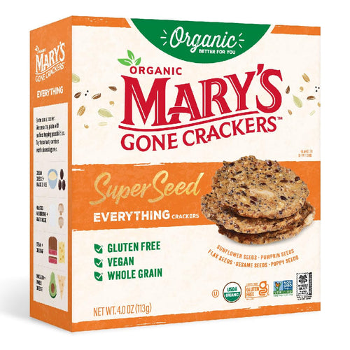 Mary's Gone Crackers Super Seed Crackers, Everything, 4 oz