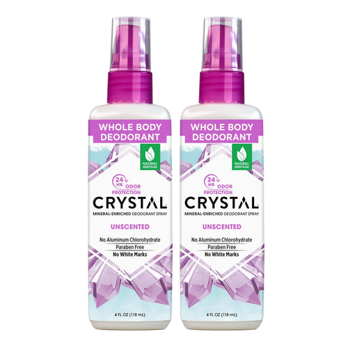 Crystal Body Deodorant Spray, 4 fl oz (Pack of 2)