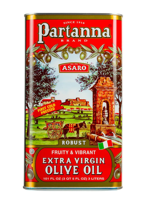 Partanna Robust Extra Virgin Olive Oil, 101 fl oz (3 L) Tin