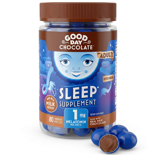 Good Day Chocolate Melatonin for Adults, 1 mg, 80 Count