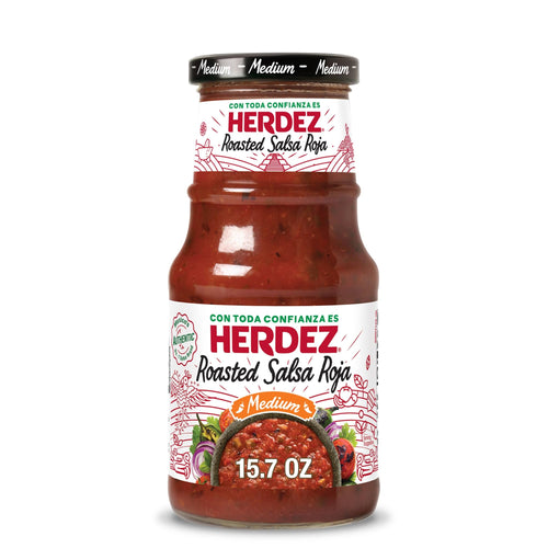 Herdez Roasted Salsa Roja, Medium, 15.7 oz