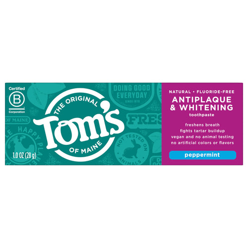 Tom's of Maine Fluoride-Free Antiplaque Toothpaste, Spearmint, 4.7 oz (Pack of 2)