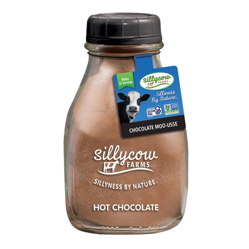Sillycow Farms Hot Chocolate Moo-ussé Mix, 16.9 oz Reusable Glass Bottle