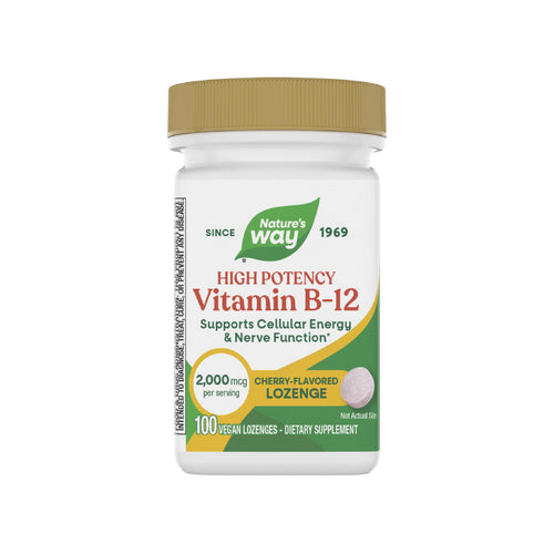Nature's Way High Potency Vitamin B-12 Lozenges, Cherry, 100 Count