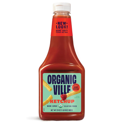 Organicville Organic Ketchup, Made with Agave Nectar, 24 oz