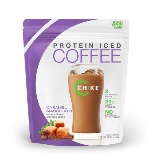 Chike Natural Caramel Macchiato High Protein Iced Coffee, 14 Servings, 16.3 oz