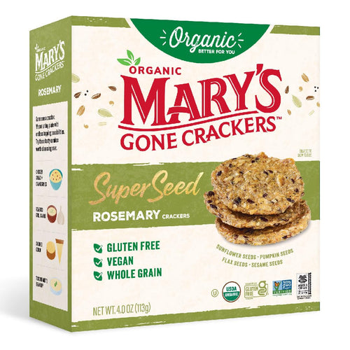 Mary's Gone Crackers Super Seed Crackers, Rosemary, 4 oz