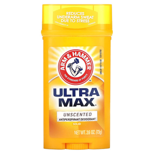 Arm & Hammer UltraMax Invisible Solid Antiperspirant Deodorant, Unscented, 2.6 oz