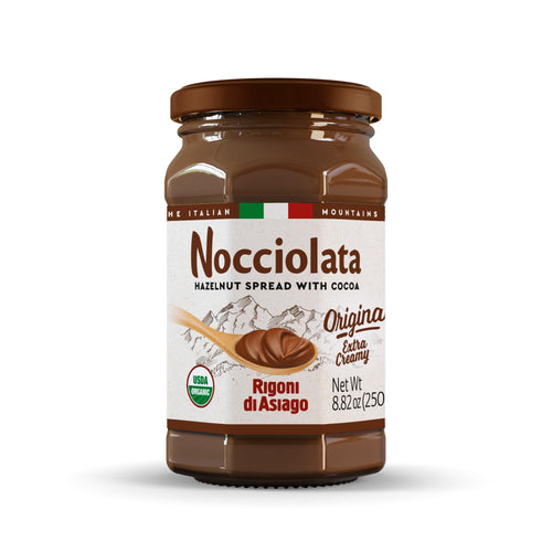Rigoni di Asiago Organic Nocciolata Hazelnut Spread with Cocoa & Milk, 8.82 oz