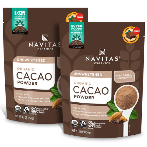 Navitas Organics Cacao Powder, 16 oz (Pack of 2)