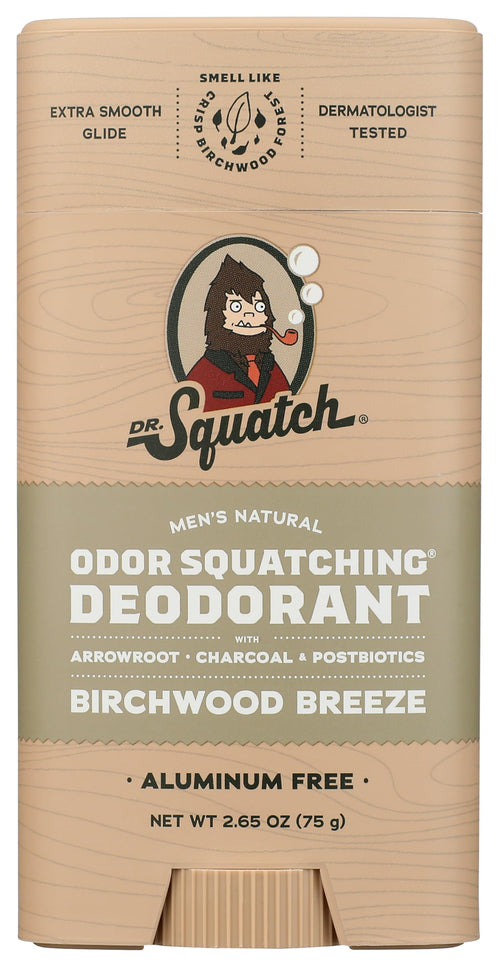 Dr. Squatch Birchwood Breeze Glide-On Deodorant, 2.65 oz