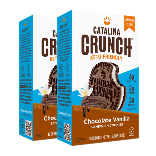 Catalina Crunch Chocolate Vanilla Sandwich Cookies, 6.8 oz (Pack of 2)