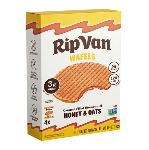 Rip Van Wafels Honey & Oats Wafel Cookies, 4.64 oz